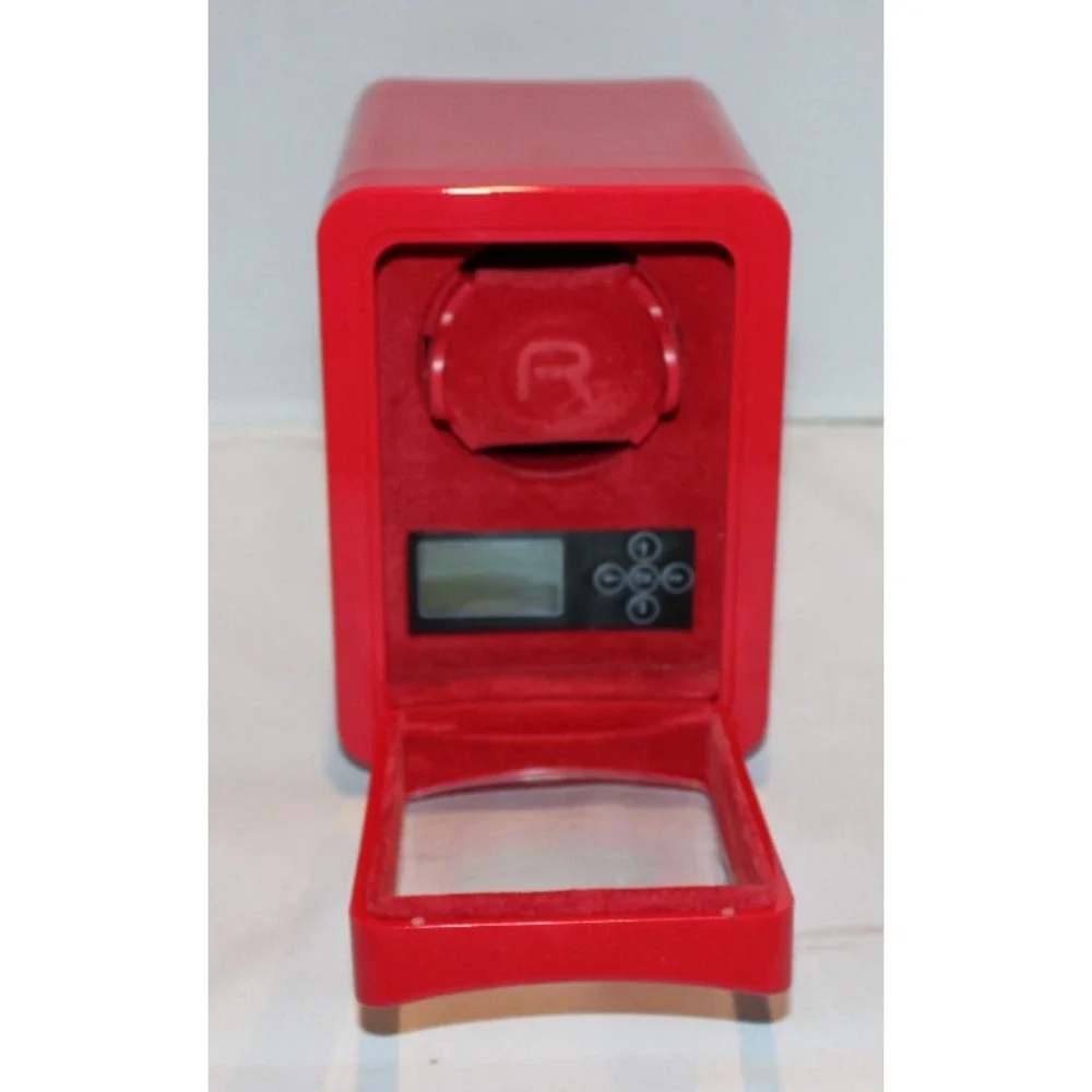 Invicta by Spin-R red single watch winder #10384 with box & accessories Works